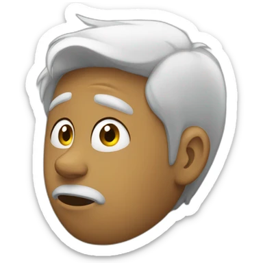 carinha triste dizendo não  sticker