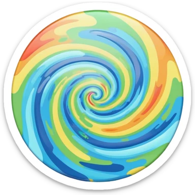 hurricane on weather map radar sticker