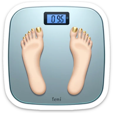feet on digital scales sticker