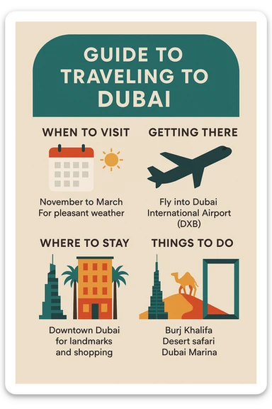 guide to traveling to Dubai sticker