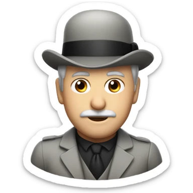 Graeme Lee Main in a bowler hat sticker
