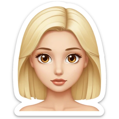 blonde luxury model rococo, brown eyes sticker