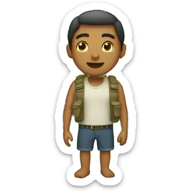 Adulto Relajado en una isla sticker