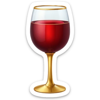 golden wine glass like holy grail sticker