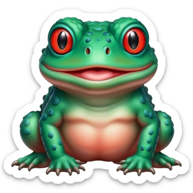 Realistic bufo merch sticker