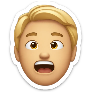 Mild panic attack face emoji  sticker