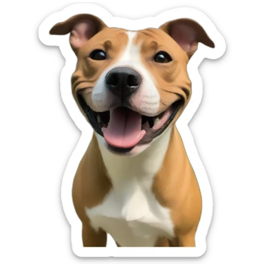 Happy staffy sticker