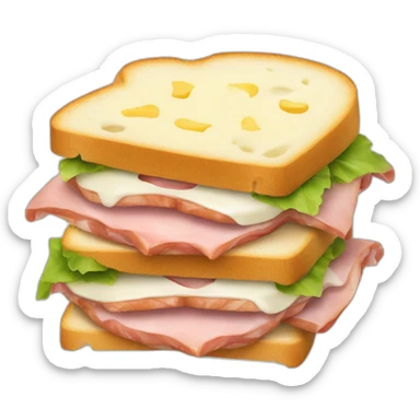 Sandwich-ham-cheese-cream sticker