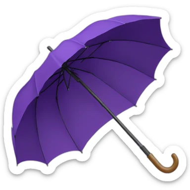 purple umbrella sticker