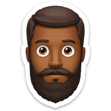 unshaven beard sticker