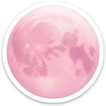 Light pink pink moon sticker