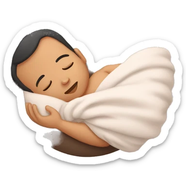 man sleeping baby sticker