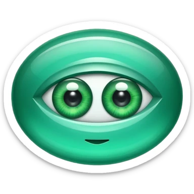 emerald stone with eyes  sticker
