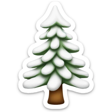  actual white fir christmas tree isolated.  sticker