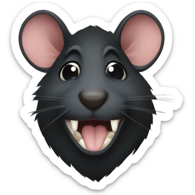 Gymrat as a black rat sticker