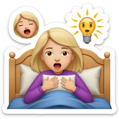 Girl wake up sticker