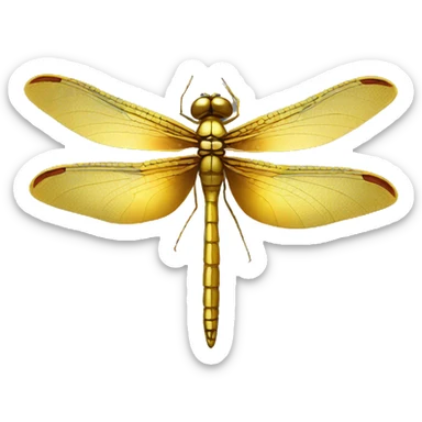 gold dragonfly sticker