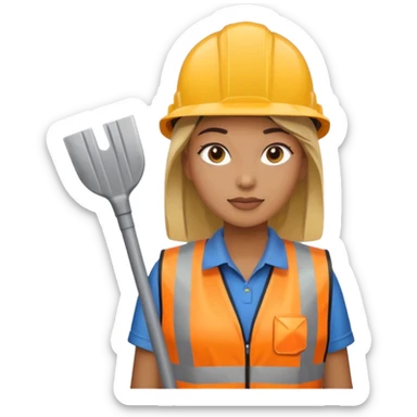 women, Waste Management, safety vest, trash picker sticker