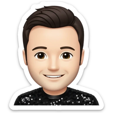 Shane Filan from Westlife with black sequin outfit sticker