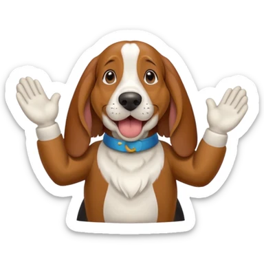 bassethound clapping animated sticker