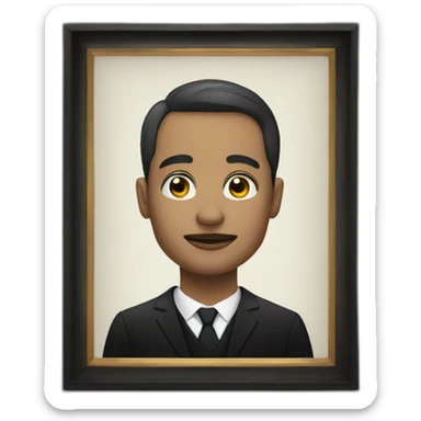 funeral portrait in a frame sticker