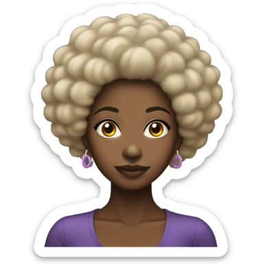 Black girl with afro   sticker