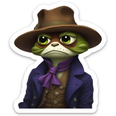 Sad pepe as gambit sticker