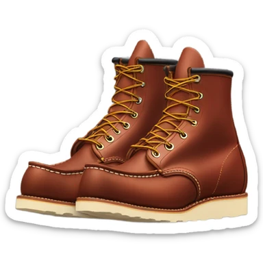 Red wing moc toe boot  sticker