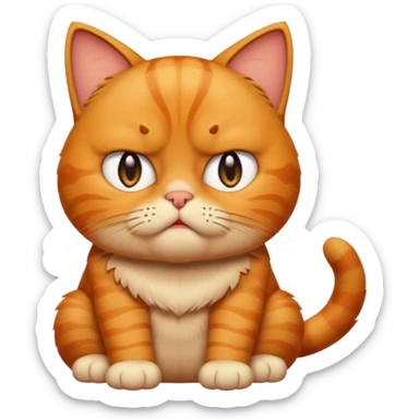 garfield comic style cat hates monday sticker