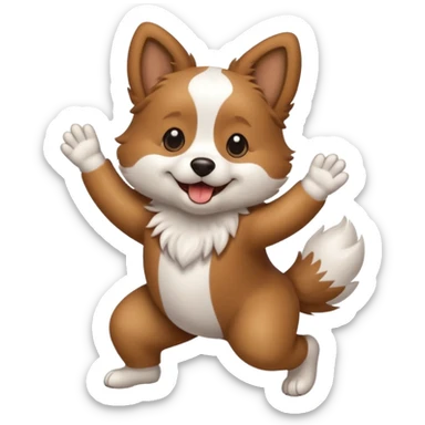 ik wil een hond die danst sticker