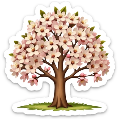 cherry tree beige sticker
