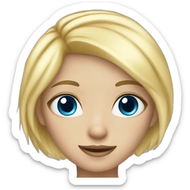Blonde with blue eyes girl sticker