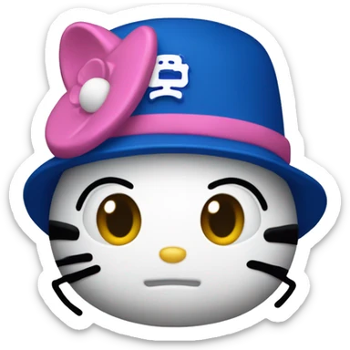 HELLO KITTY IN DODGER HAT sticker