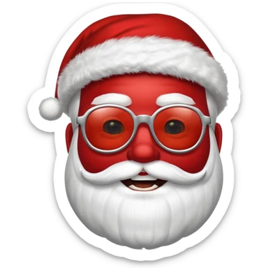 santa klaus with sunglasses with big smile sticker