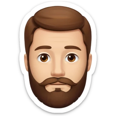 the man with a beard only on his chin sticker