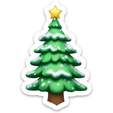Christmas tree with snow  sticker