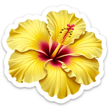Yellow hibiscus  sticker