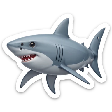 A shark with star eyes sticker
