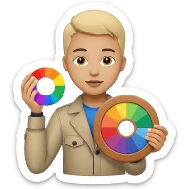 graphic designer , color wheel, photoshop icon sticker