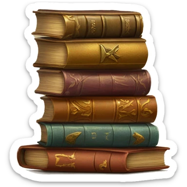 Vintage fantasy Book Stack sticker