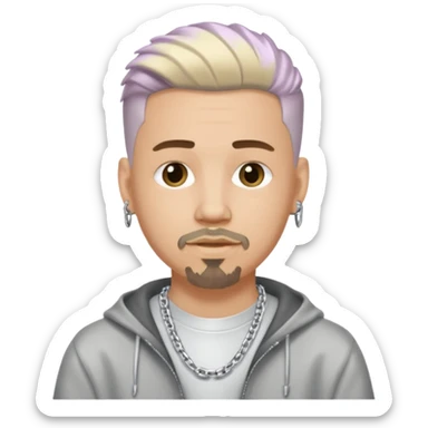 a white guy with a Y2K drip style  sticker