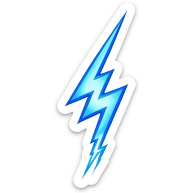 a stylized energy lightning bolt sticker