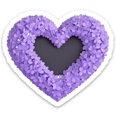lilac heart sticker