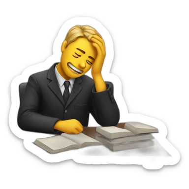 Law student stressed sticker