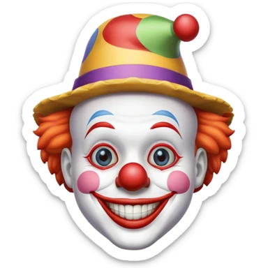 Chú hề đội mũ hề, cười tươi sticker