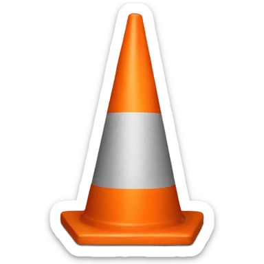 a traffic cone sticker