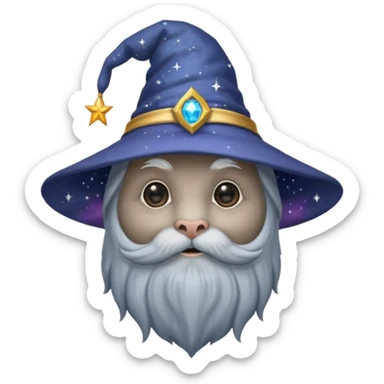 A wizard Seal that have a Galaxy in his head sticker