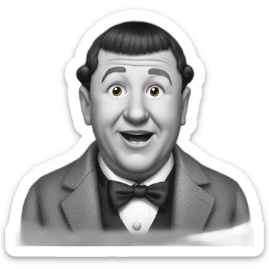 Curly Howard of the three stooges sticker