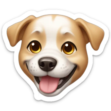 cute smile dog sticker
