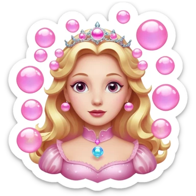 pink bubbles glinda sticker
